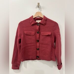 Sezane Betty Cardigan in Burgundy